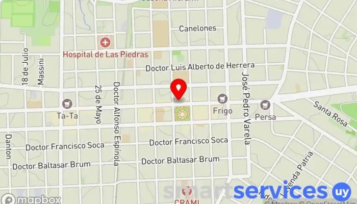 mapa de Plus Vision Optometrista en Las Piedras