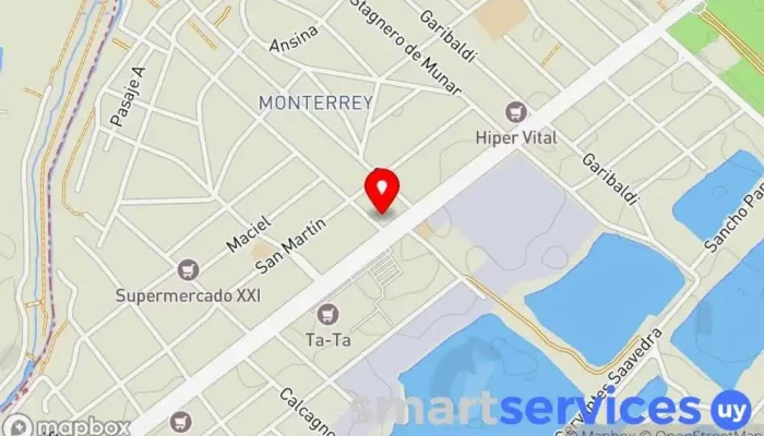 mapa de Potenza Rent a Car. Agencia de alquiler de coches en Ciudad de la Costa