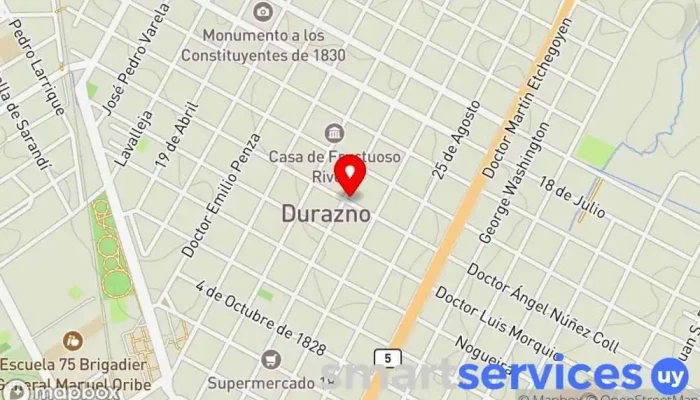 mapa de Publisiglo 21 Vinyl sign shop en Durazno