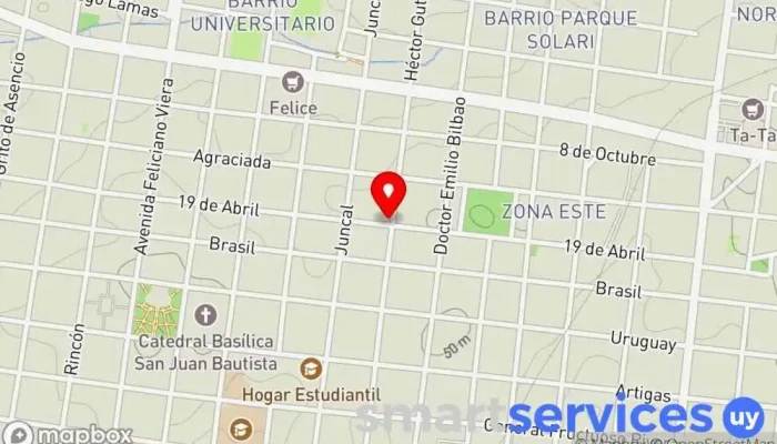 mapa de Puerta al Este -Redpagos y Casa de Cambio Banco en Salto