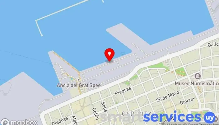 mapa de Puerto de Montevideo Puerto marítimo en Montevideo