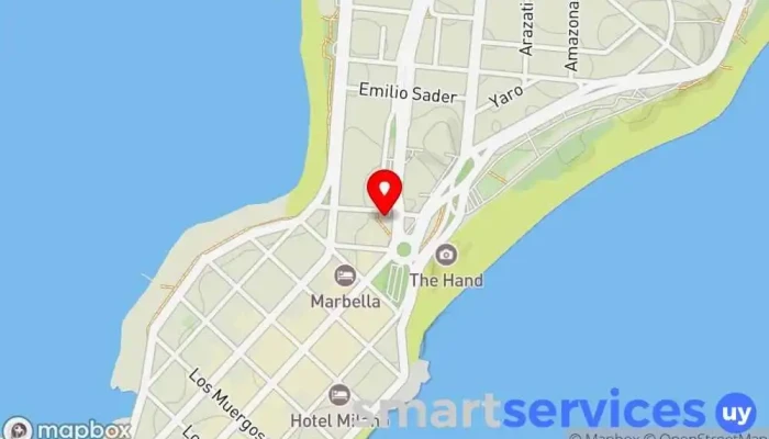 mapa de Punta del Este Bus stop en Punta del Este