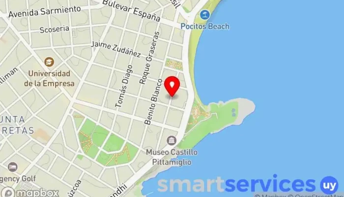 mapa de Punta Trouville Hotel Hotel en Montevideo