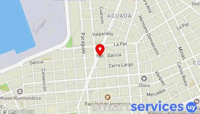 mapa de Punto de partida - Agencia de viajes Agencia de viajes, Empresa de autobuses en Montevideo