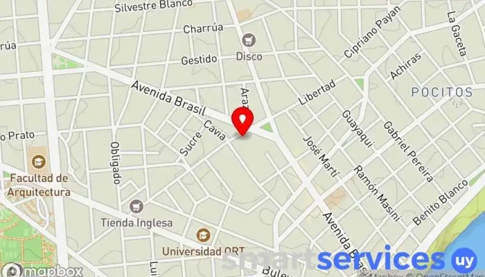 mapa de Queen´s School Colegio privado, Escuela en Montevideo