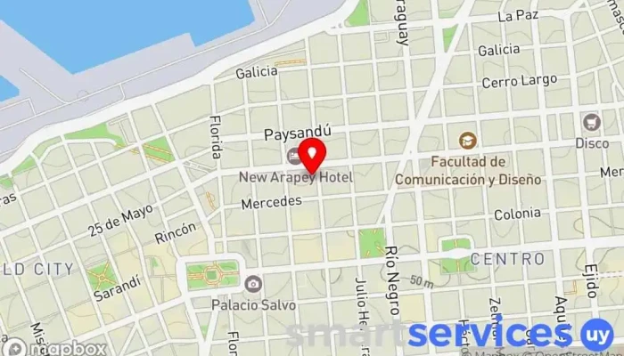 mapa de Radio Carve 850 AM Emisora de radio en Montevideo