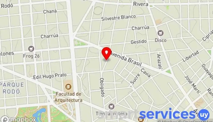 mapa de Radio Club Uruguayo Organización sin ánimo de lucro en Montevideo