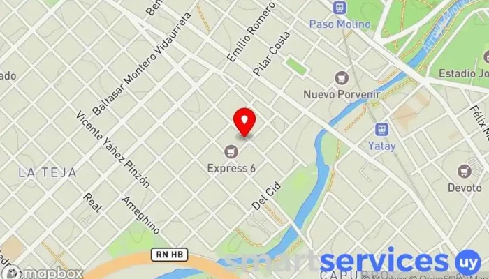 mapa de Radio El Aguantadero Empresa de medios de comunicación en Montevideo