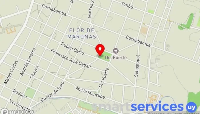 mapa de Radio Flor de Maroñas Emisora de radio en Montevideo