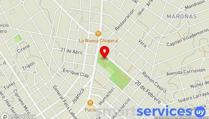 mapa de Radio Laster Emisora de radio en Montevideo