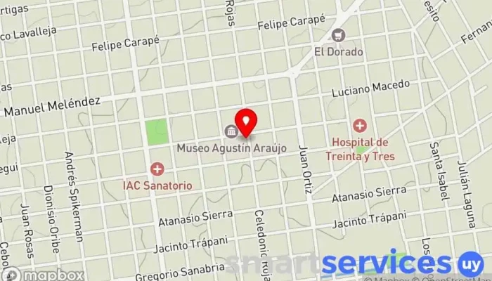 mapa de Radio Patria Emisora de radio en Treinta y Tres