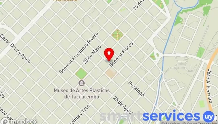 mapa de Radio Tacuarembó Comercio en Tacuarembó