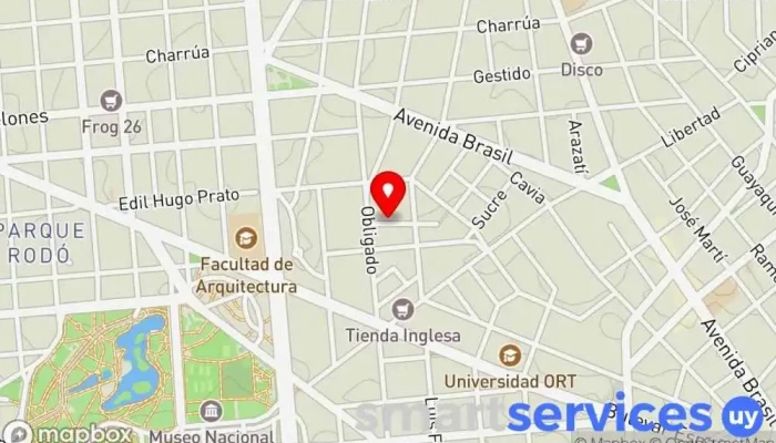 mapa de Radiolisten Emisora de radio en Montevideo