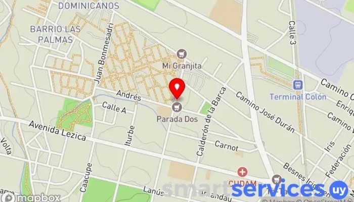 mapa de RED MARKET 2 (Parada 2) Supermercado en Montevideo