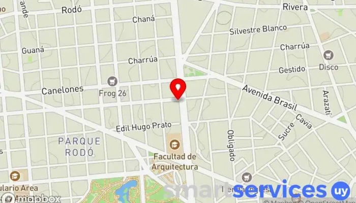 mapa de Red Pagos Oficina de cambio de divisas en Montevideo