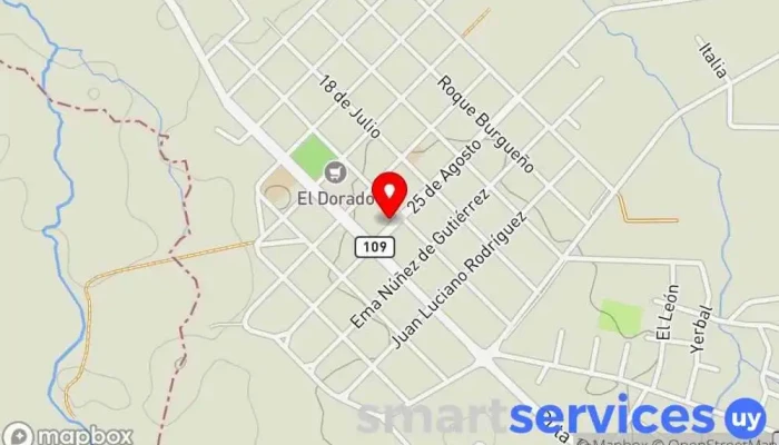 mapa de Red pagos Banco en Aiguá