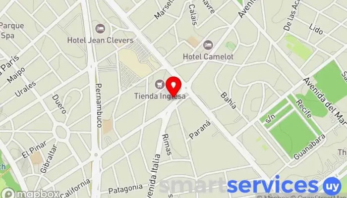 mapa de Red pagos Oficinas de empresa en Punta del Este