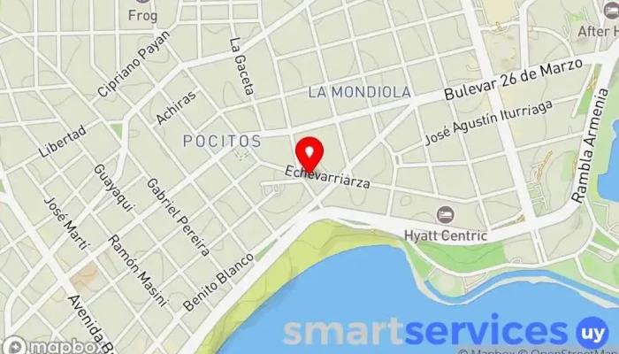mapa de Red pagos Banco en Montevideo