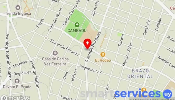 mapa de RED PAGOS NARVAL Cobro de deudas en Montevideo