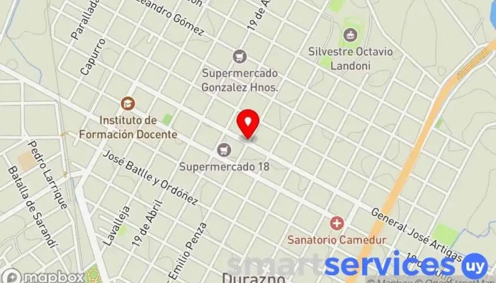 mapa de RED SARMIENTO SRL Cajeros automáticos en Durazno