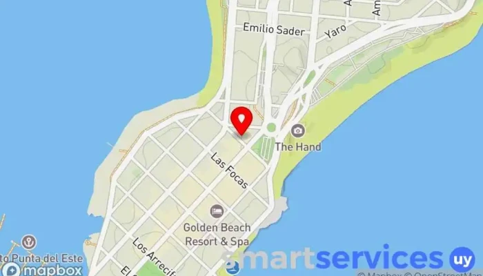 mapa de Redpagos Aeromar Institución financiera en Punta del Este