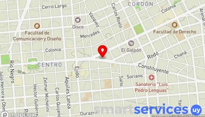 mapa de Redpagos Agencia 174 Cajeros automáticos en Montevideo