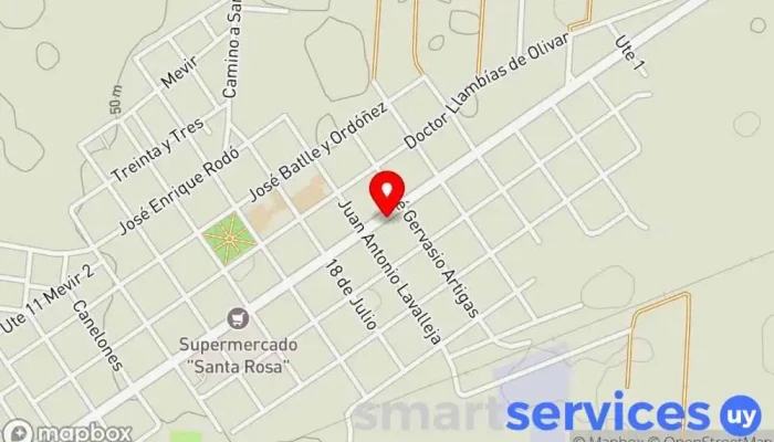 mapa de Redpagos Almar Institución financiera en Santa Rosa