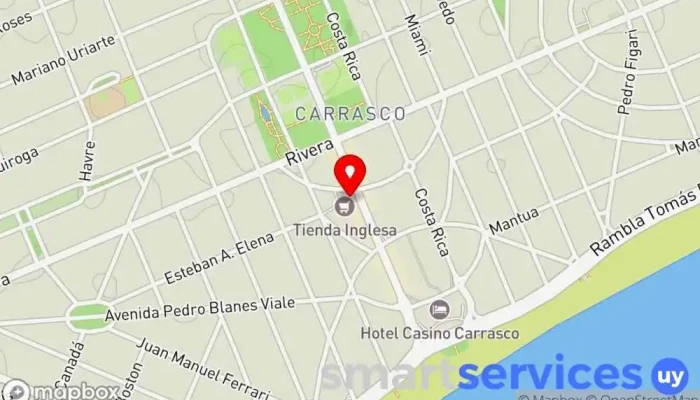 mapa de Redpagos Cambio Sir Institución financiera en Montevideo