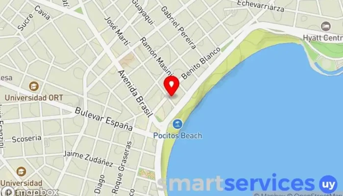mapa de Redpagos Cambio Varlix Institución financiera, Oficina de cambio de divisas en Montevideo