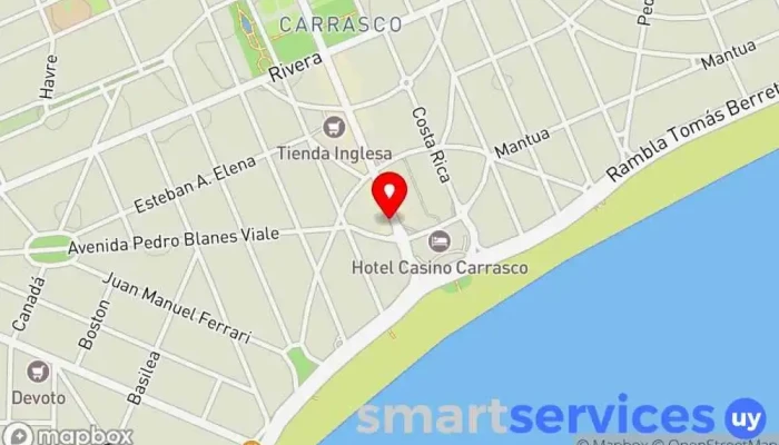 mapa de Redpagos Cambio Varlix Institución financiera en Montevideo