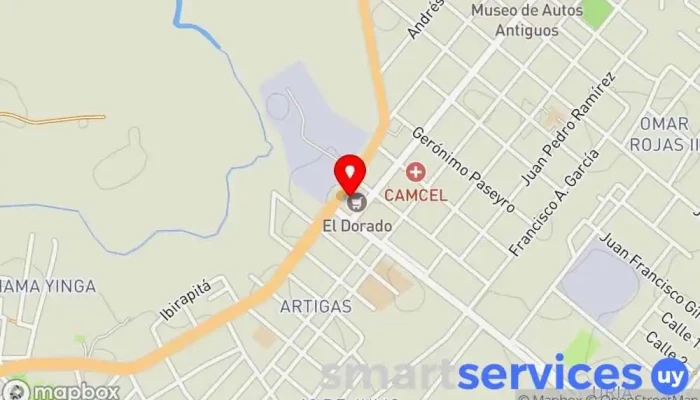 mapa de Redpagos el Dorado Rio Branco Institución financiera en Rio Branco