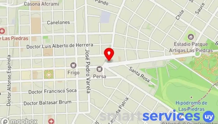 mapa de Redpagos El Mástil Institución financiera en Las Piedras