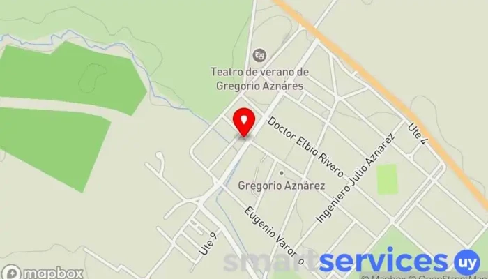 mapa de Redpagos Gregorio Aznares Institución financiera en Gregorio Aznárez
