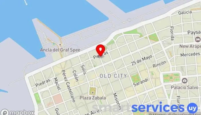mapa de Redpagos Investa Casa Cambiaria Institución financiera en Montevideo