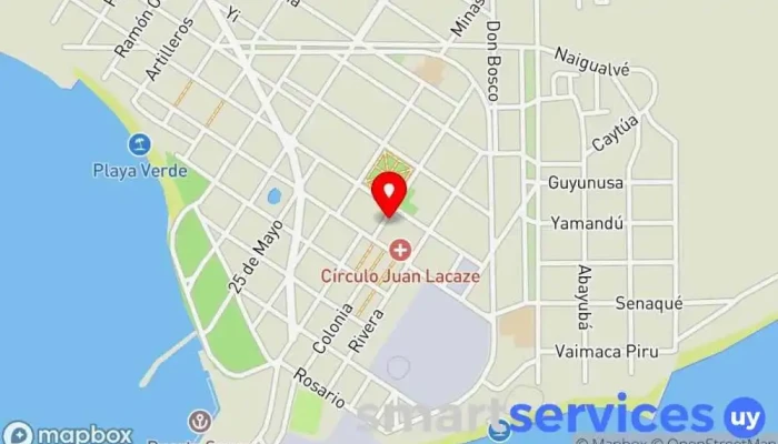 mapa de Redpagos Juan Lacaze Institución financiera en Juan L. Lacaze