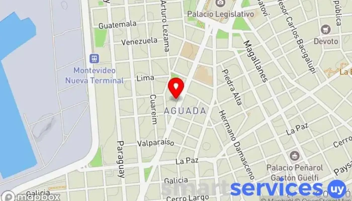 mapa de Redpagos Libertador Oficina de cambio de divisas en Montevideo