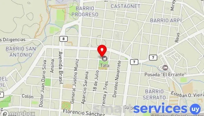 mapa de Redpagos Servicio de cobro de cheques en Melo