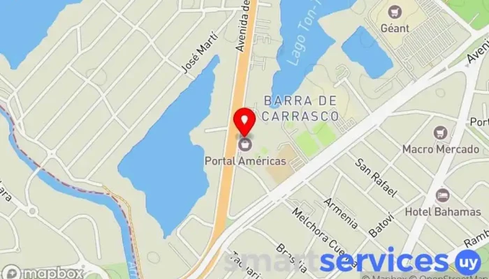 mapa de Redpagos Oficina de cambio de divisas en Ciudad de la Costa