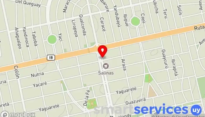 mapa de RedPagos Institución financiera en Salinas