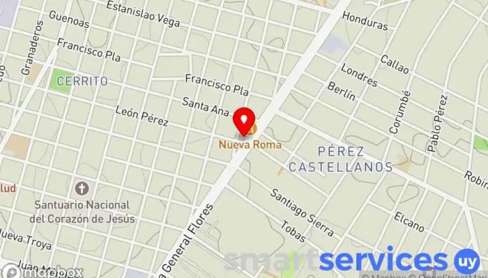 mapa de Redpagos Cajeros automáticos en Montevideo
