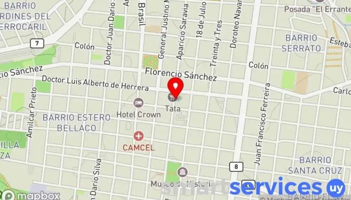 mapa de Redpagos Melo Institución financiera en Melo