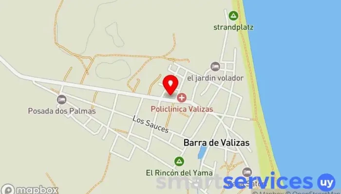 mapa de Redpagos (Mini Agencia) Institución financiera en Barra de Valizas