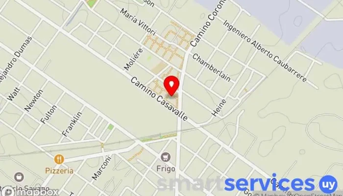 mapa de Redpagos Peñarol Institución financiera en Montevideo
