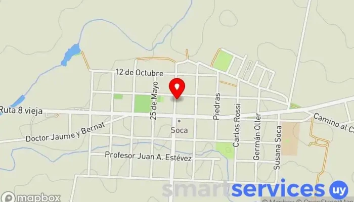 mapa de Redpagos Provision San Jorge Institución financiera en Soca