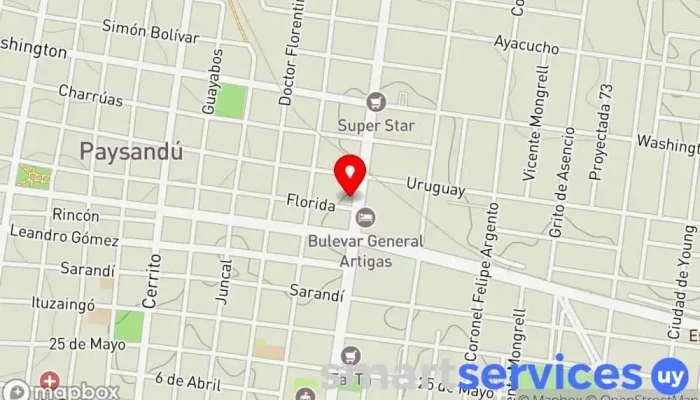 mapa de RE/MAX GEMA Agencia inmobiliaria en Paysandú