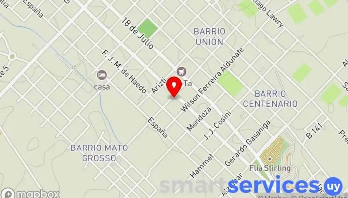 mapa de Renzo Seguros Corredor de seguros en Fray Bentos