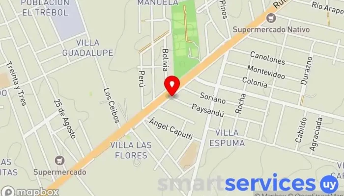 mapa de RIOGAS Proveedor de cilindros de gas, Comercio en Barros Blancos