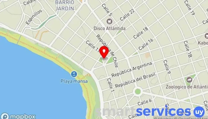 mapa de RLA - Viajes y Turismo Agencia de viajes en Atlántida