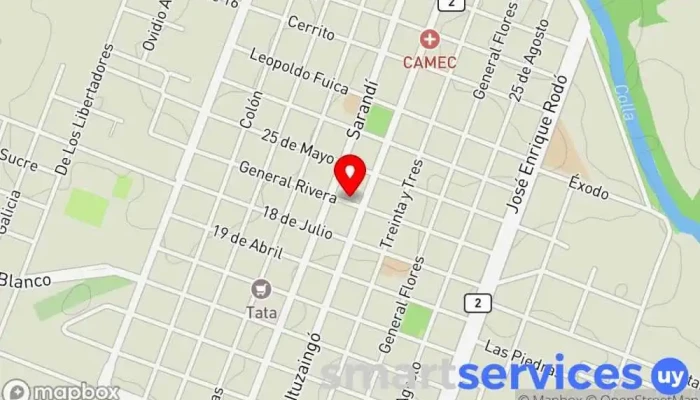 mapa de Rosario FM Emisora de radio en Rosario