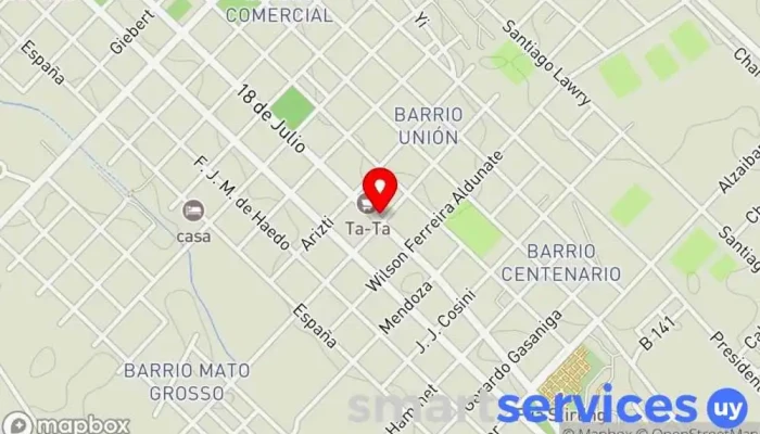 mapa de ROSTAN LTDA - ESTACION ANCAP Gasolinera en Fray Bentos